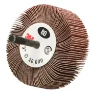 3M Flap Wheel 244D, 80 X-weight, Type 83, 3 in x 1/2 in x 1/4 in 10 per case