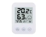 Multifunctional Alarm Clock Temperature And Humidity Meter Wall Clock - White