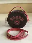 NWT COACH CANTEEN with VASITY MOTIF Sig Canvas Crossbody Bag In BROWN WATERMELON