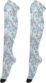 [Caihoyu] Women Long Thigh High Socks Anti Slip Tall Thigh High Stockings Extra Long Tall Thigh High Socks for Cosplay Winter Forests Bushes Snow, Winter Forests Bushes Snow