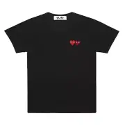 (ASK availability First)comme des garcons PLAY CDG T-SHIRT WITH DOUBLE HEART new