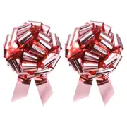 2pcs 18 Inch Extra Giant Large Pull Bow Christmas Metallic Ribbon Pink