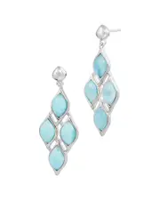 Savvy Cie Silver Larimar Dangle Earrings