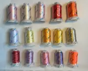 Simthread 100% Polyester Embroidery Machine Set Of 15 Thread 550Y ALL NEW SEALED