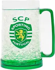 Beyond Happy Sporting Lisbon CP Official Freezer 16oz Tankard for Ice Cold Drinks (16cm in Height)