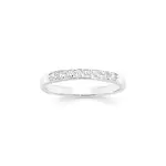 Silver Channel-set Cz Anniversary Ring Size Q in Clear