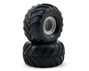 Traxxas 1/16 Monster Jam Replica Pre-Mounted Tire & Wheel Set (2) (Gray) 7265