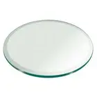 Round Glass Table Top Clear Tempered Glass 1/4" Inch Thick w Beveled Polish Edge