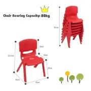 Children's Red Table & Chair Set - Durable, Ergonomic, Indoor/Outdoor Use