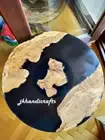 Black Epoxy River Console Table Top Wooden Live Edge Table Top Home Dec