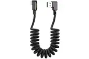 Mcdodo Retractable USB To Lightning Cable Coiled Car Charging Data Sync 90 Degree Cord For iPhone 14 13 12 11 XS Max (1.8m)
