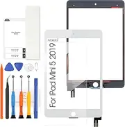 Arbilato Touch Screen for iPad Mini 5 2019 7.9 - for iPad Mini5 Replacement Screen A2126 A2124 A2133 A2125 Digitizer Glass Panel Riparazione Kit (No LCD Display) (White)