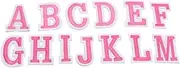 EPIGEIST 1Set Pink Alphabet Embroidered Patches for DIY Clothing Decoration Stickers for Garments Bags Accessories for Crafting Repairs