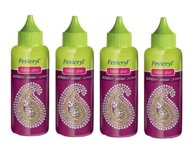 Pack of 4 Pidilite Fevicryl Fabric Glue 80 ml - Free Shipping