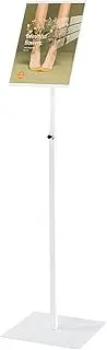 A4 Poster Menu Stand Floor Standing Sign Holder for Signage,Adjustable Angle and Height Sign Stand Poster, Menu, Ads, Sales, Notice Display Stand Holder Silver