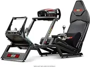 Next Level Racing F-GT Racing Simulator Cockpit. Formula and GT racing simulator cockpit compatible with Thrustmaster, Fanatec, Moza Racing on PC, Xbox and PS