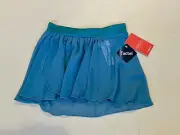 NEW TEAL CAPEZIO BALLET DANCE Tactel Mesh PULL ON SKIRT adult small AS