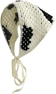 [Generic] Women Triangle Bandanas Turban Crochet Hair Scarf Hairband Knitted Hair Band Headband Hair Accessories Headwrap Elastic