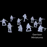 WW2 Japanese Infantry - 11 Figures - 28mm 1/56 Wargames and Collectors