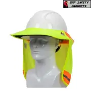 FR (Fire Retardent) Treated Hi-Vis Hard Hat Visor and Neck Shade, 396-801FR