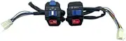 TKTGNVNZKA 1 Pair Left and Right Handlebar Control Switch Horn Turn Signal 12v Fit for Gy6 50cc 125cc 150cc Fit for Scooter E-Bike Moped(Lavender)