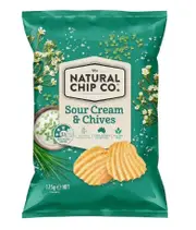 The Natural Chip Co Sour Cream & Garden Chives Potato Chips Pack 175G
