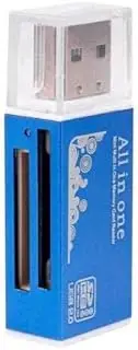 USB 2.0 All in 1 Multi Memory Card Reader for Micro SD SDHC TF M2 MMC - Blue