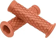 Motorcycle Hand Grips with Bar End Cap, Non Slip Rubber Handlebar Thruster Grip Universal for 7/8" 22mm 1" 24mm Handle Bar