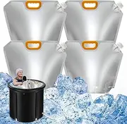 4 Pcs Ice Bath Bags, COITEK 10L Reusable Bathtub Freezer Water Bags, Cold Plunge Ice Water Bags for Athletes Muscle Recovery