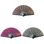 Celebration Fan With Reflective Glittering PVC Panel Foldable Frame Fan