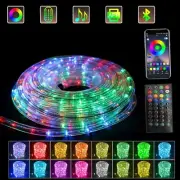 20M LED Rope Lights,USB Powered,W/ Remote & App Control, Music Sync, RGB