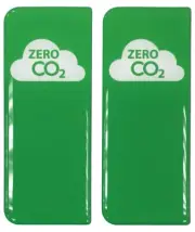 Electric Car Zero CO2 Gel Domed Number Plate Decals