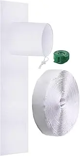 Air Conditioner Window Seal,Adjustable AC Window Seal - Weatherproofing Insulation Kits, Horizontal Sliding Kit, Drawstring Structure Design for 5.9 Inch AC Exhaust Hose