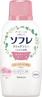 Sofle Mild Me Milk Bath Liquid, Relaxing Sakura Scent (Body) Bath Salt, Moisturizing Type Bath Liquid, 24.3 fl oz (720 ml) (x1)