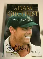 Adam Gilchrist (Australia) dual signed book "True Colours" + COA & Photo Proof