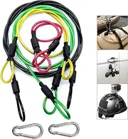 Camera Safety Tether, Stainless Steel Cable Wire Colorful Coating Lanyard with Hook Carabiner Clip for GoPro Hero 7 6 5 4 3 Session DJI Osmo Action and Other Action Camera