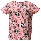 Women Ultra Soft Touch Microfiber Medical Scrub Pink Base Panda Bear XL
