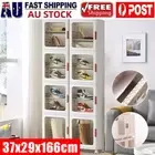 Living Room Folding 37cm Storage Cabinet Shelf 4 Tier with Wheels Gift