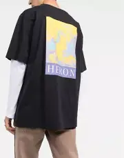 HERON PRESTON OVERSIZE HERON KK22 LOGO TEE MEN T-SHIRT HMAA026S22JER0021018