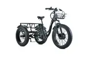 VALK Electric Fat Tyre Tricycle, 500W, Throttle, Hydraulic Disc Brakes, Alloy Frame, Suspension, Black