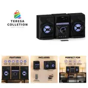 3-Piece CD Shelf System with Digital PLL FM Stereo Radio, Bluetooth Wireless ...