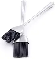 Barbecue Grill Brush Silicone Bristles BBQ Cleaning Brush Easy to Clean Comfortable Steel Handle 30cm