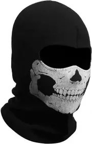 Unisex Ghost Print Balaclava Mask Ghosts Skull Full Face Mask Windproof Ski Mask Motorcycle Face Masks Balaclavas black