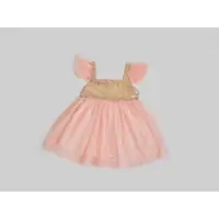在飛比找ETMall東森購物網優惠-兒童夏款粉色亮片吊帶公主裙子