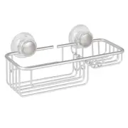 iDesign Metro Aluminium Combo Bathroom/Shower Suction Basket Storage Caddy 29cm