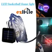Basketball Hoop Solar LED Light Bar Strip Ring Lamp Flash Modes Waterproof New