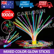 1000x Mixed Color Glow Sticks Bracelets Light Party Glowsticks Glow In The Dark
