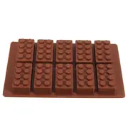 3PCS Brick Pattern Silicone Ice Cube Jelly Tray Maker Chocolate Mold??color random??