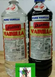 Danncy Pure Mexican Vanilla Extract 33oz Ea 1 Dark & 1 Clear Bottles Mexico⚡