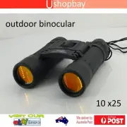 Power view Black Binoculars 10 x 25 Outdoor Camping Sport Travel Telescope